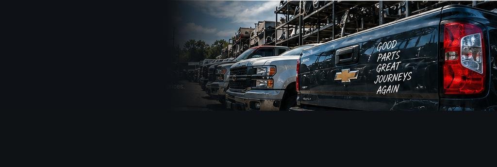 Salvage yard trucks
